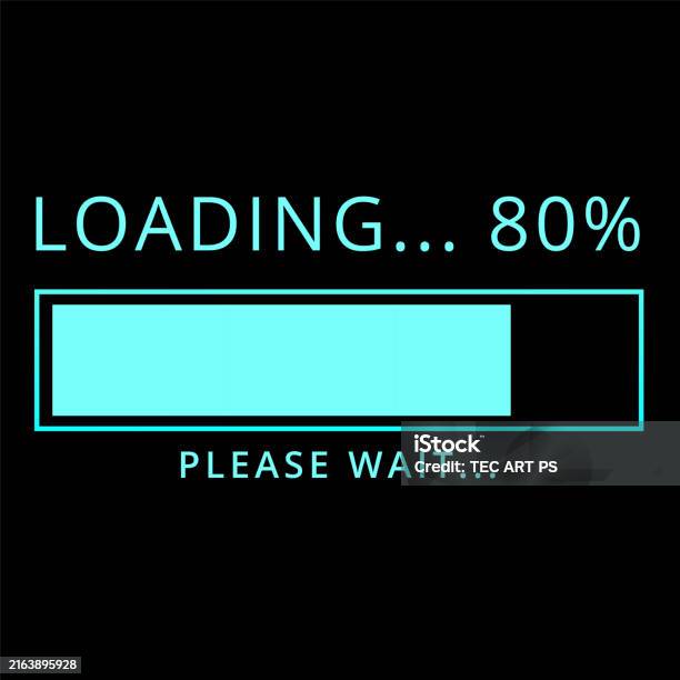 80s Loading Bar 80 Loading Progress Bar Stock Illustration - Download Image Now ...