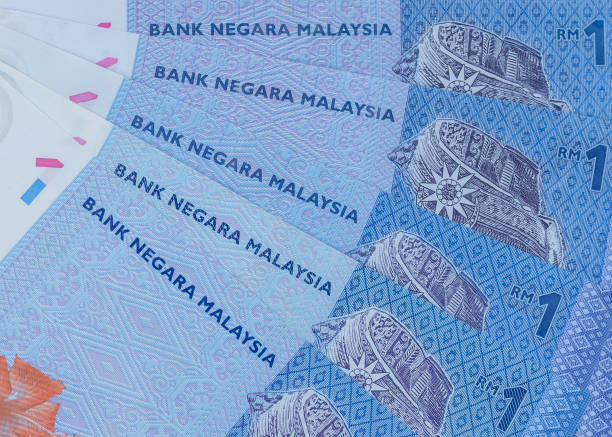 istock Malaysian One Ringgit Banknotes in a Fan Arrangement Closeup 2163901509