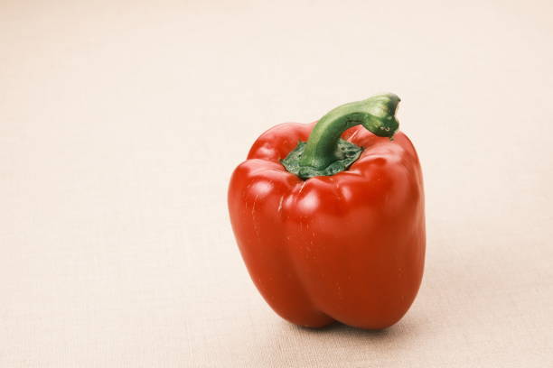 Red bell pepper on white background