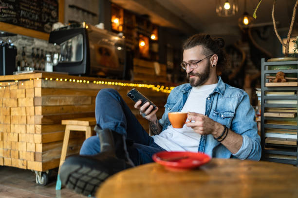 istock Cheerful man enjoying in coffee 2163903862