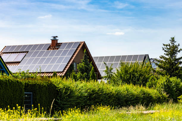 istock Detached house with solar energy 2163904994