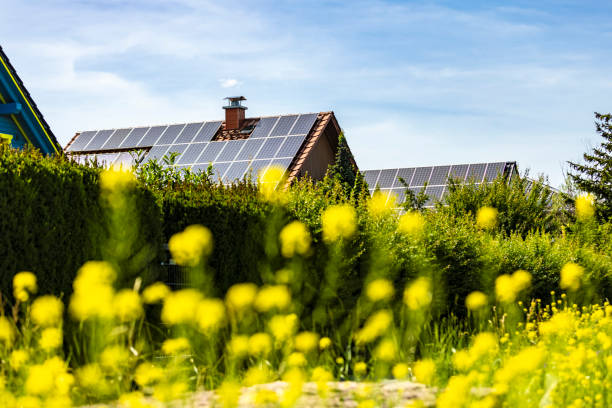 istock Detached house with solar energy 2163905471