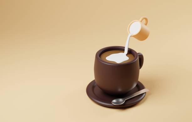 istock Latte Symphony, Icon of Artistic Pouring for Coffee Enthusiasts. 3D render 2163908430
