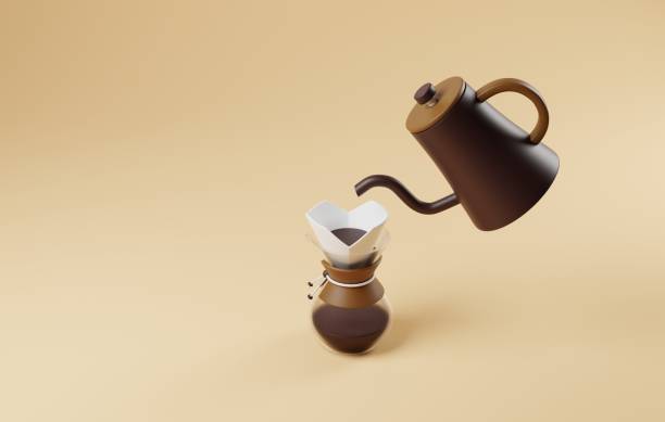 istock Aromatic Awakening, 3D Chemex Coffee Icon for Morning Brew Delight. 3D render 2163908432