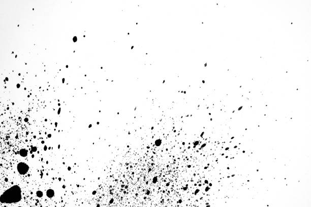 istock Ink Splash Pattern, Black Watercolor Splatter Background. 2163910924