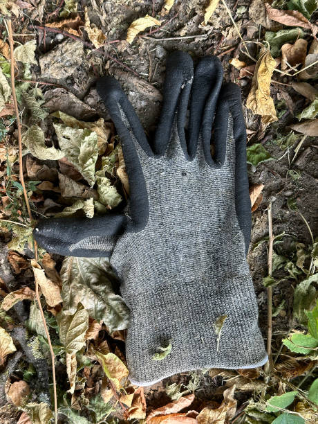 Lost glaves on the ground
