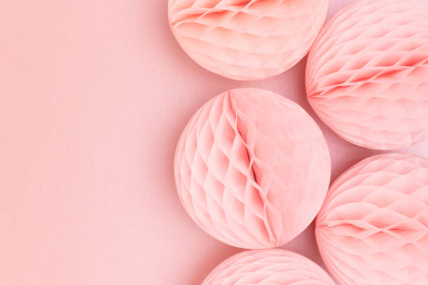 istock Tissue paper balls on a pink background. 2163914389