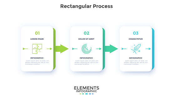 Rectangle Process Flowol Three Steps Of Effective Startup Rectangular Process Infographic Chart ...