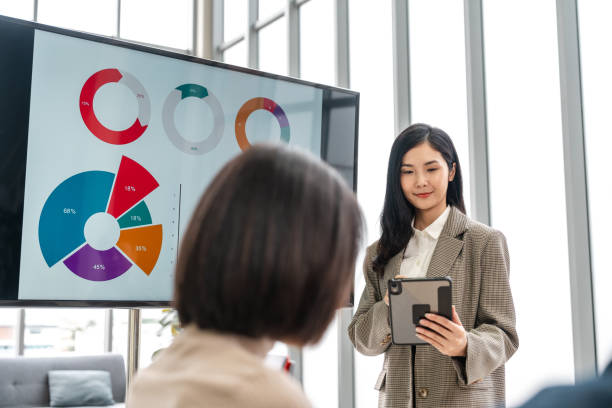 istock Asian business start up freelance people team analyzing statistics financial. Group Team of businesspeople man and woman Meeting Conference Discussion various topic Corporate Concept in office. 2163923578