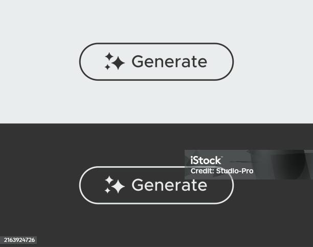 Generate Download Button Ai Generate Button Template Stock Illustration - Download Image Now ...