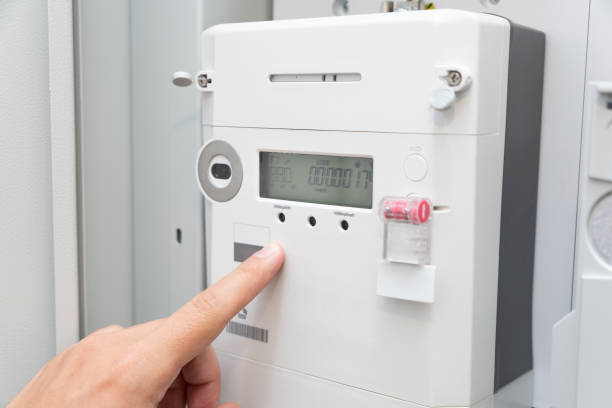 istock Electric energy meter measuring power usage 2163926379