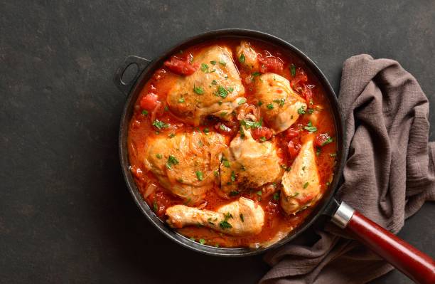 istock Georgian chicken stew with tomatoes and herbs 2163927431