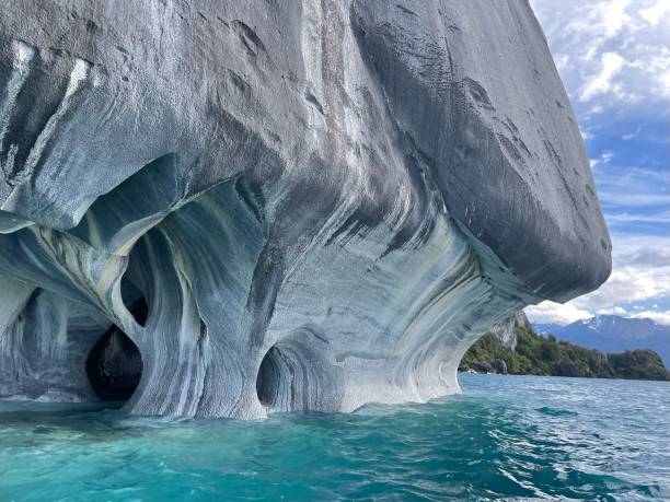 istock Caves on a glacial lake 2163929057