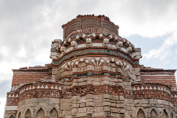 Nessebar, Bulgaria. Historic Church in the old town town of Nessebar, medieval Eastern Orthodox church from the 13th–14th century