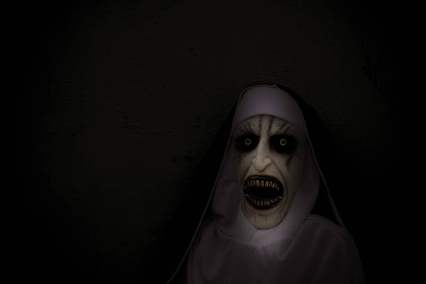 istock Scary Nun  Halloween   scene 2163934177