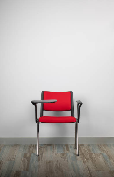 istock Red chair in class. School or office chair. 2163950406