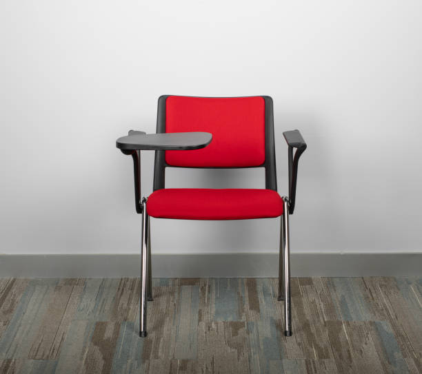 istock Red chair in class. School or office chair. 2163950407