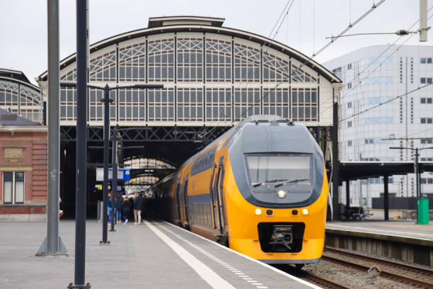 istock VIRM double-decker intercity train between Amsterdam and Vlissingen at The Hague Hollands Spoor station 2163950737