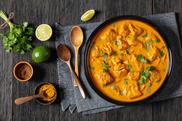 istock indian spiced fish curry, salmon masala, top view 2163955993
