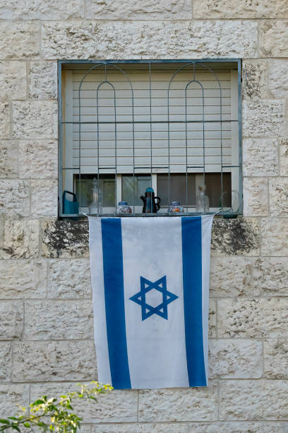 istock An Israeli Flag in a Window 2163958378