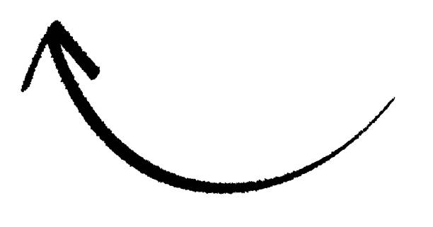 istock Brush-Styled Upward Right Arrow with Curved Line 2163985958