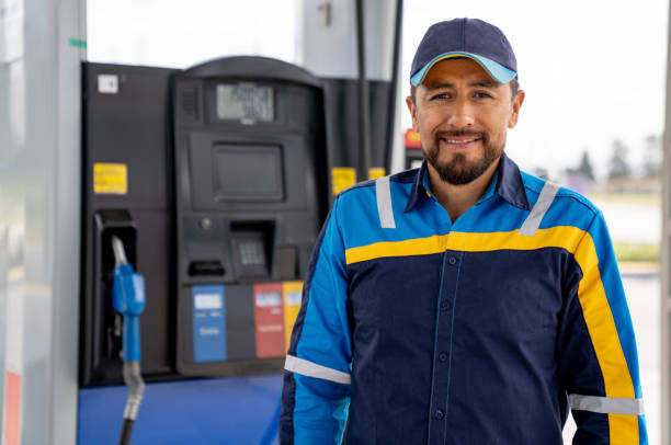 istock Man working at a gas station 2163991714