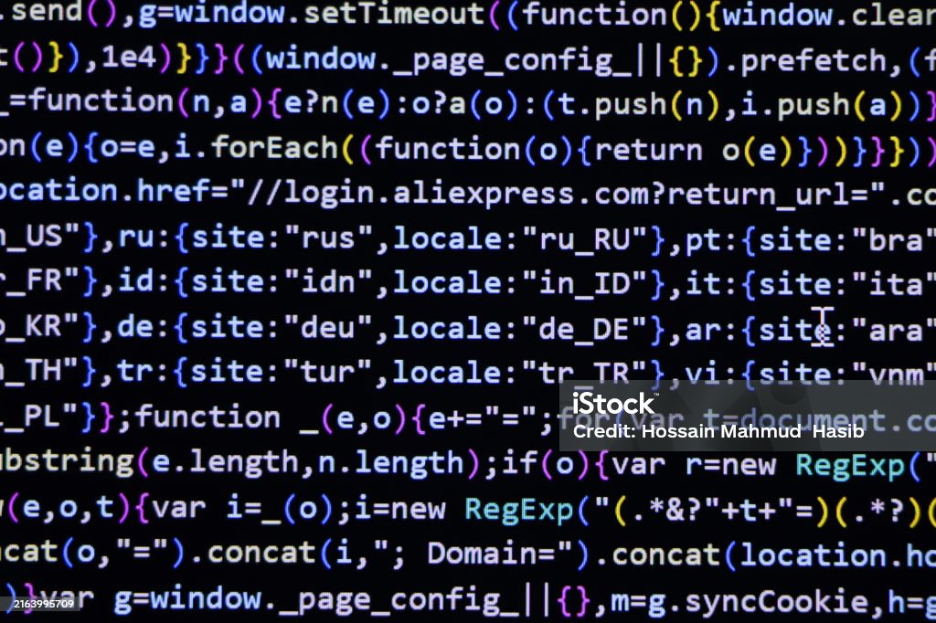 Programming Coding Screen Web Development Stock Photo - Download Image ...