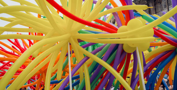 istock A group of vibrant balloons are linked with each other 2164002275