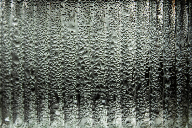 cold water make condense water drop on glass