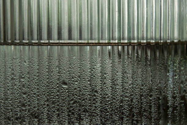 cold water make condense water drop on glass