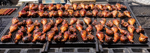 istock Turkey Legs on the Grill 2164005280