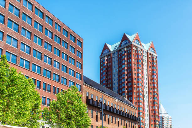 istock Modern skyscraper and buildings in Rotterdam, Netherlands 2164006623