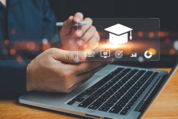 istock E-learning education, Concept of Online education. e-learning education concept, learning online with webinar. Digital courses to develop new skills. internet lessons, Education internet Technology. 2164007542