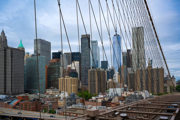 istock View from Brooklyn Bridge towards Financial district, Manhattan 2164007974