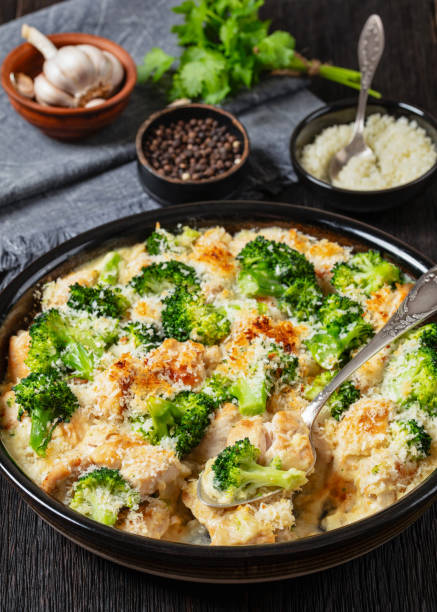 istock Chicken Divan with broccoli and panko, top view 2164008512