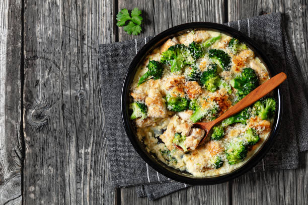 istock Chicken Divan with broccoli and panko, top view 2164008518