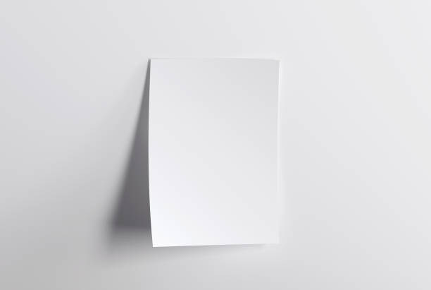 istock White vertical paper sheet Mockup, poster or invitation 2164010305