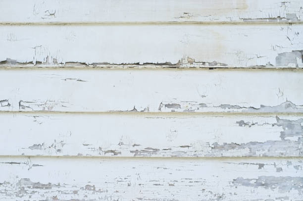 istock Weathered White Wooden Wall Background 2164011145