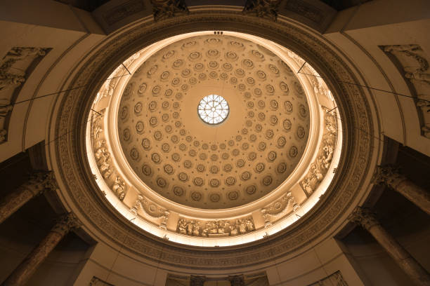 The rich interior of the elegant Thomas Jefferson Library of Congress Building in Washington DC, USA