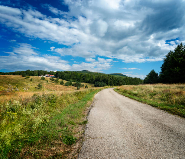 The way to Ispolin and Chafuta peaks in Stara Planina. Gabrovo province, Bulgaria, Europe.
