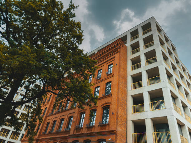 Historic and Modern Architectural Contrast