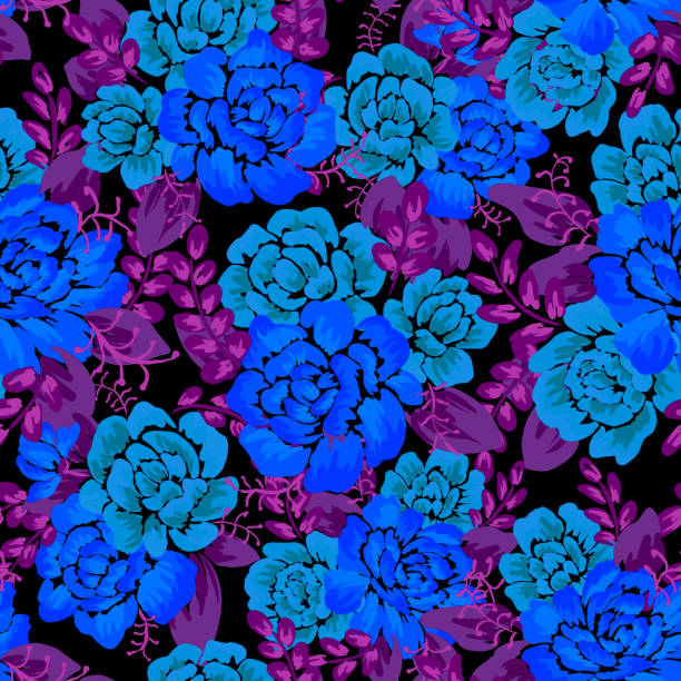istock Watercolor drawing. Seamless floral pattern with bright colorful flowers and leaves. Elegant template for fashion prints. Modern floral background. Fashionable folk style. Ethnic style. Pattern 2164025891