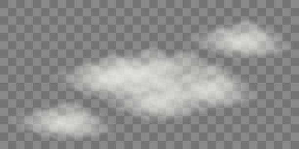 istock 3D Realistic Transparent Cloud. Smoke and Steam transparent overlay, Smoky isolated element on transparent background. Chimney smoke with overlay effect. Clouds art or smoky air vector illustration 2164028658