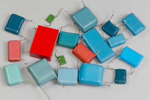 Rectangular Capacitor Old Film Capacitors In Rectangular Casings And Epoxy Lacquer Coating ...