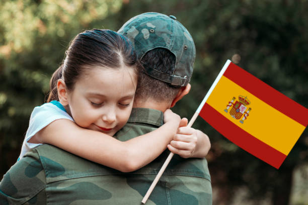 istock Spanish Soldier and His Daughter 2164031709