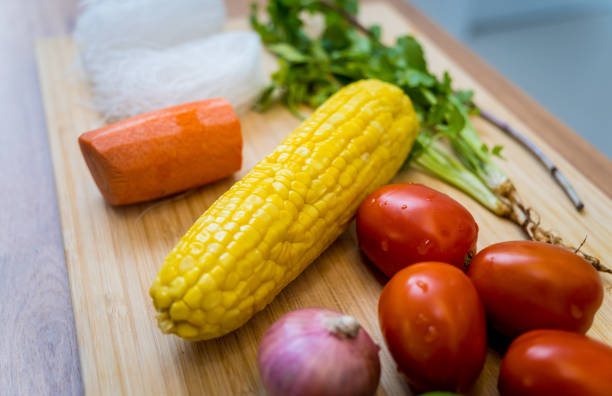 Boiled Corn on the cob - Bangkok Street food.