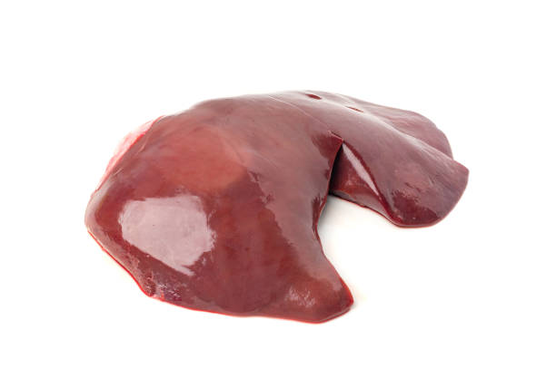 istock Raw lamb liver isolated, fresh mutton offal, sheep giblets, lamb liver 2164032811