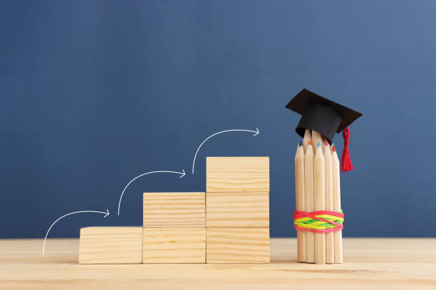 istock Back to school or education concept. graduation hat on pencils 2164034901