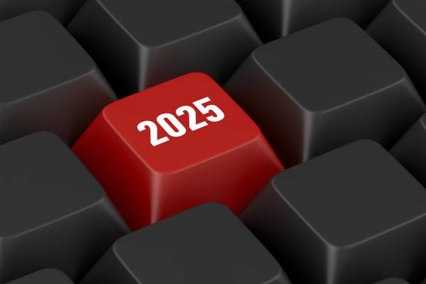 istock 2025 new year. 3D illustration 2164039127