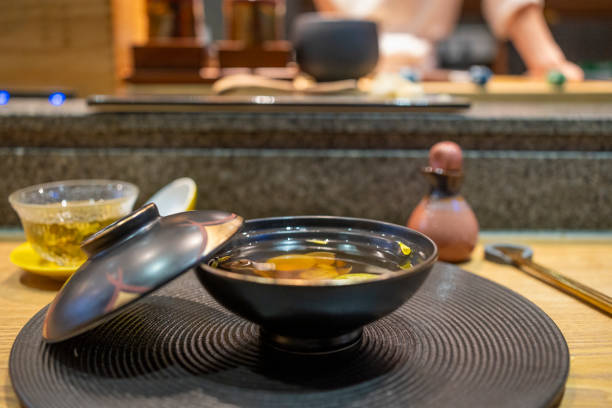 Fungus soup, which is delicious Japanese cuisine.